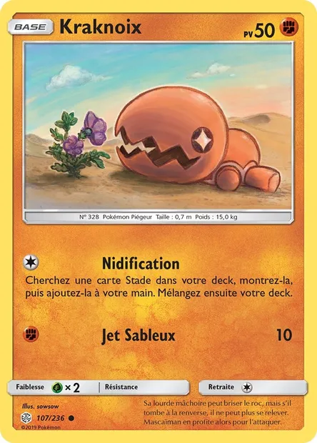 Kraknoix, carte Pokémon CEC 107 — extension Éclipse Cosmique
