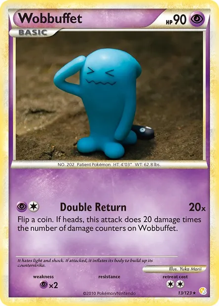 Wobbuffet, Pokémon card HS 13 — HeartGold SoulSilver set