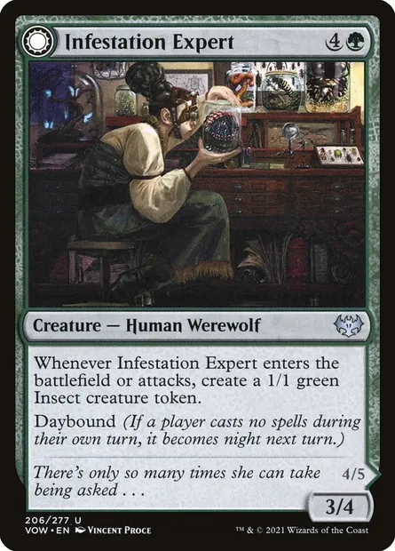Infestation Expert // Infested Werewolf, Magic card VOW 206 — Innistrad: Crimson Vow set