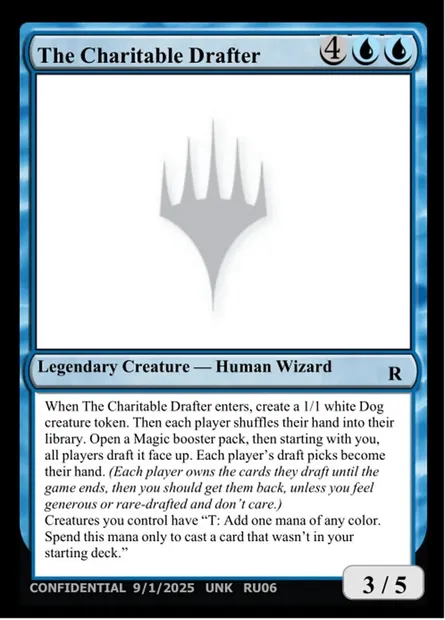 The Charitable Drafter, carte Magic UNK RU06 — extension Unknown Event