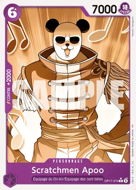 Scratchmen Apoo, carte One Piece OP17-070 — extension LES GUERRIERS LES PLUS PUISSANTS AU MONDE