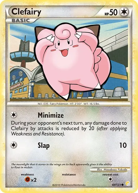 Clefairy, Pokémon card HS 60 — HeartGold SoulSilver set