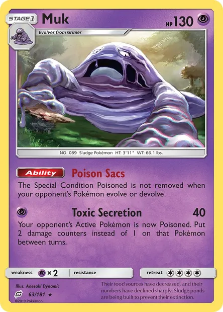 Muk, Pokémon card TEU 63 — Team Up set