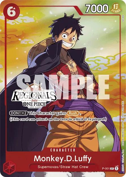 Monkey D. Luffy, carte One Piece P-001 — extension Carte promo