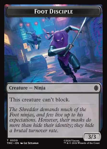 Foot Disciple, carte Magic TTMC 30 — extension Teenage Mutant Ninja Turtles Eternal Tokens