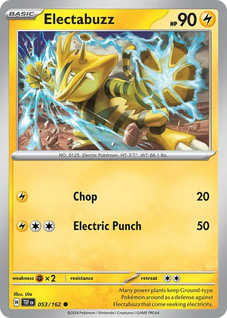 Electabuzz, Pokémon card TEF 053 — Temporal Forces set
