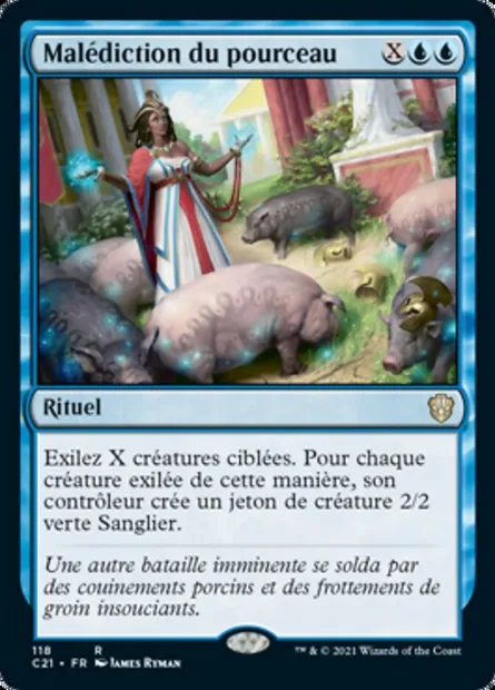Malédiction du pourceau, carte Magic C21 118 — extension Commander 2021