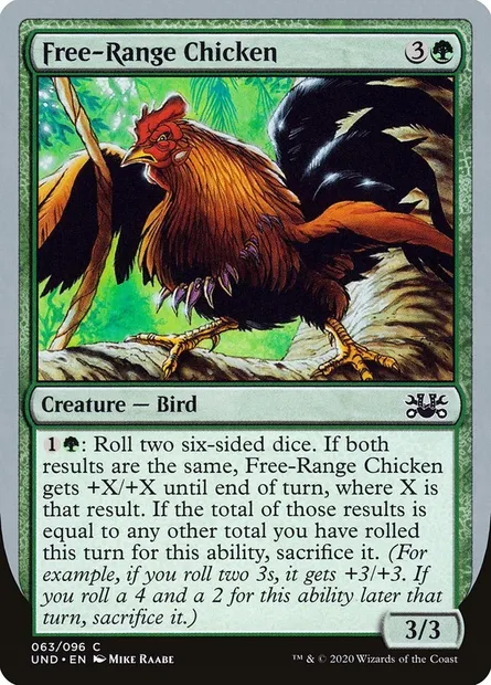 Free-Range Chicken, Magic card UND 63 — Unsanctioned set