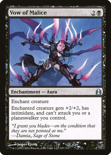 Vow of Malice, Magic card CMD 107 — Commander 2011 set