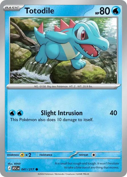Totodile, Pokémon card ASC 041 — Ascended Heroes set