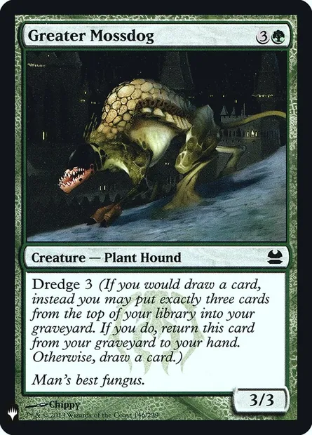 Greater Mossdog, Magic card PLST MMA-146 — The List set