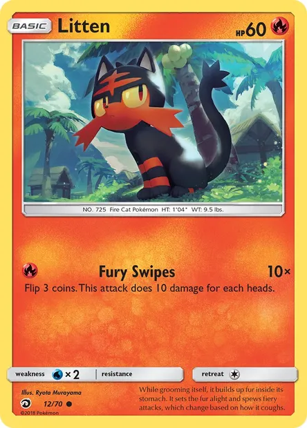 Litten, Pokémon card DRM 12 — Dragon Majesty set