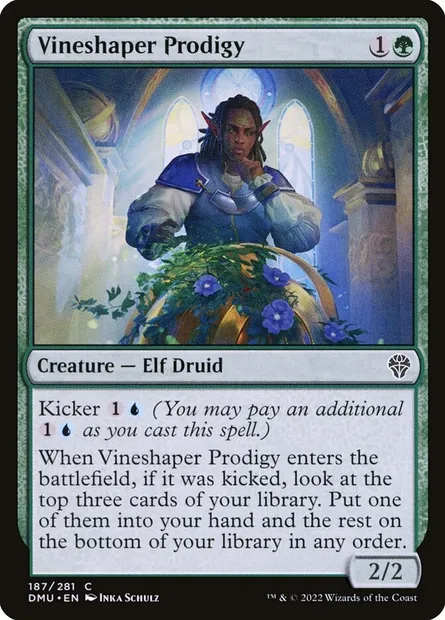 Vineshaper Prodigy, Magic card DMU 187 — Dominaria United set