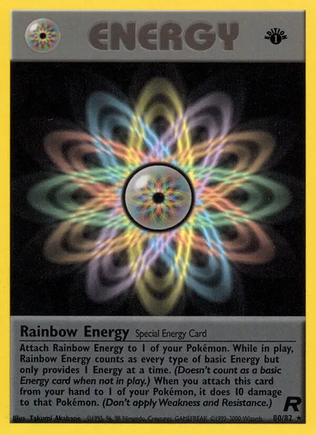 Rainbow Energy, Pokémon card TR 80 — Team Rocket set