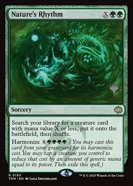Nature's Rhythm, Magic card PTDM 150p — Tarkir: Dragonstorm Promos set