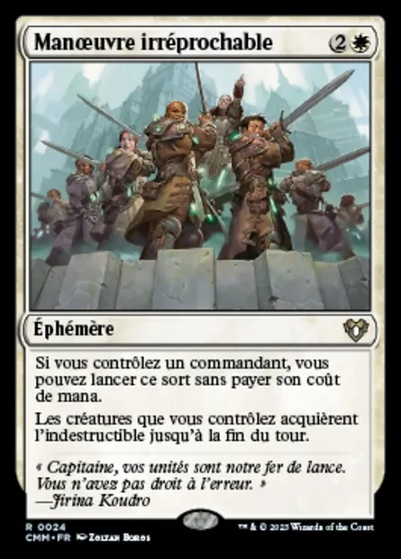 Manœuvre irréprochable, carte Magic CMM 24 — extension Commander Masters