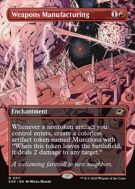 Weapons Manufacturing, Magic card EOE 311 — Edge of Eternities set
