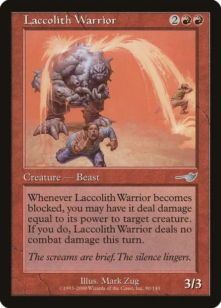 Laccolith Warrior, Magic card NEM 90 — Nemesis set