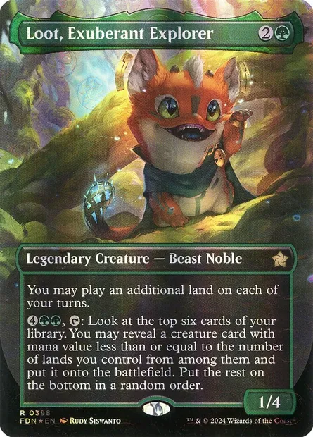 Loot, Exuberant Explorer, Magic card FDN 398 — Foundations set