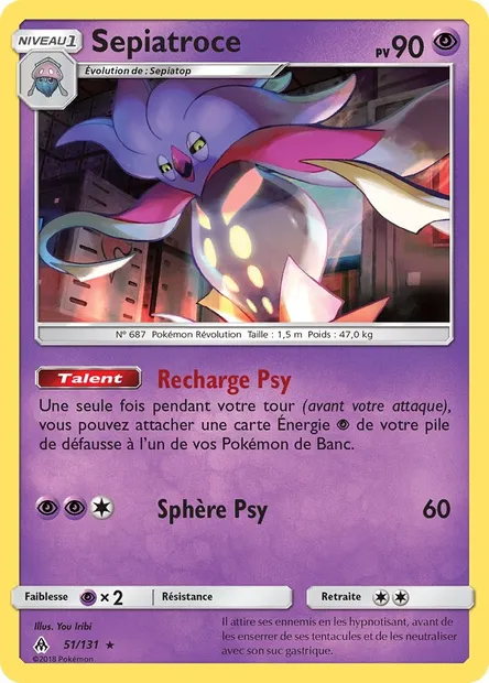 Sepiatroce, carte Pokémon FLI 51 — extension Lumière Interdite