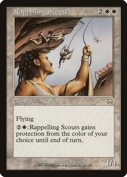 Rappelling Scouts, Magic card MMQ 41 — Mercadian Masques set