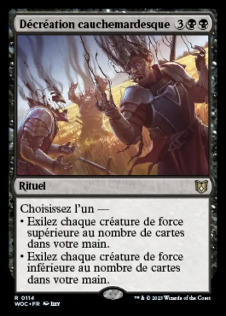 Décréation cauchemardesque, carte Magic WOC 114 — extension Wilds of Eldraine Commander