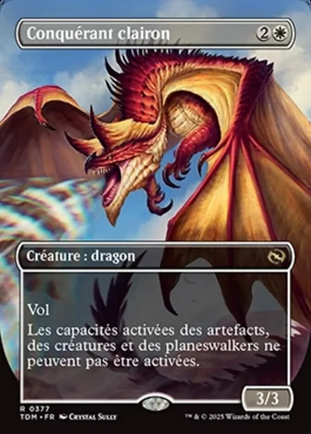 Conquérant clairon, carte Magic TDM 377 — extension Tarkir: Dragonstorm