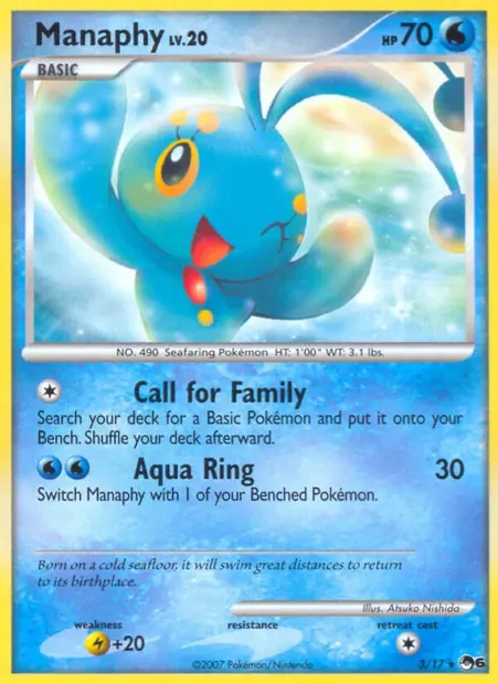 Manaphy, carte Pokémon P6 3 — extension POP Series 6