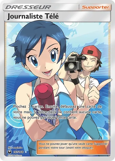 Journaliste Télé, carte Pokémon CES 167 — extension Tempête Céleste