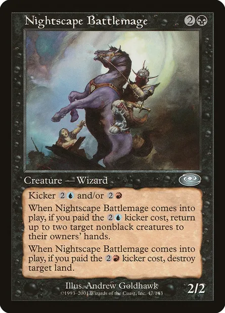 Nightscape Battlemage, Magic card PLS 47 — Planeshift set