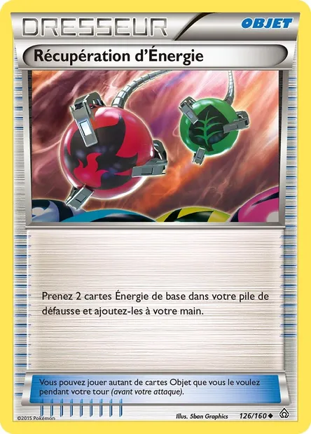 Récupération d'Énergie, carte Pokémon PRC 126 — extension Primo-Choc