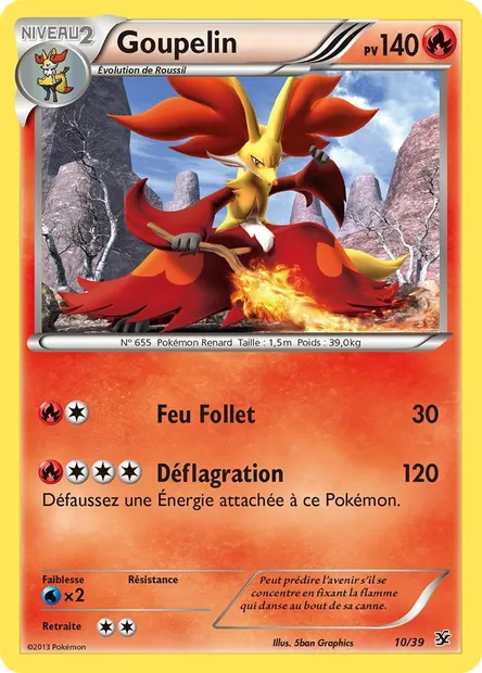 Goupelin, carte Pokémon KSS 10 — extension Bienvenue à Kalos