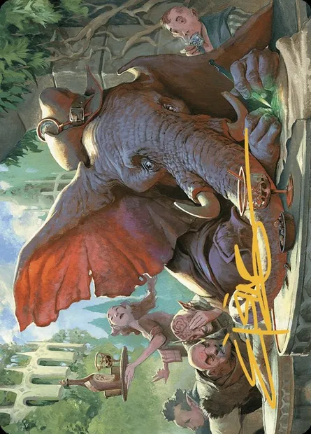 Loxodon Eavesdropper // Loxodon Eavesdropper, carte Magic AMKM 15 — extension Murders at Karlov Manor Art Series