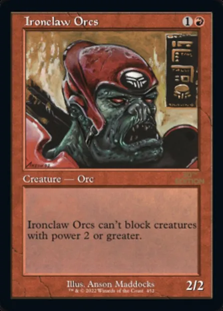 Ironclaw Orcs, Magic card 30A 452 — 30th Anniversary Edition set