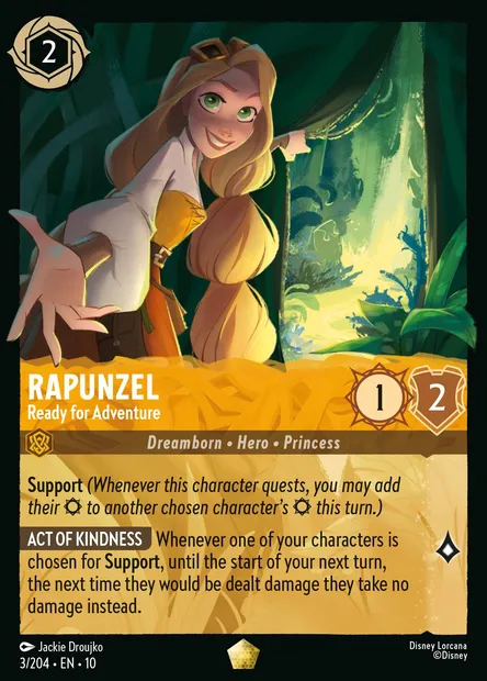 Rapunzel - Ready for Adventure, Disney Lorcana card CH10-003 — Whispers in the Well set