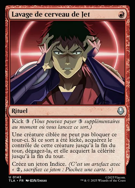 Lavage de cerveau de Jet, carte Magic TLA 143 — extension Avatar: The Last Airbender
