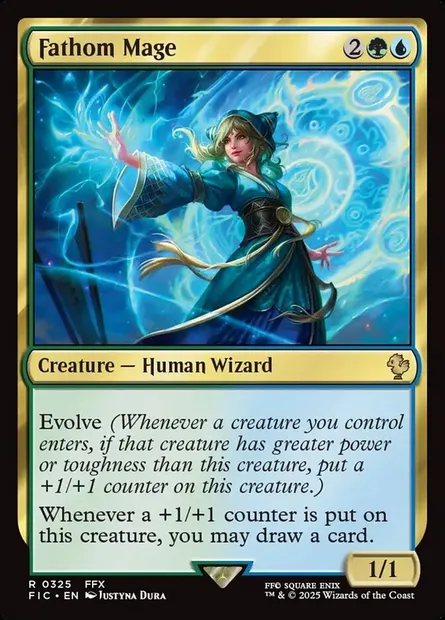 Fathom Mage, Magic card FIC 325 — Final Fantasy Commander set