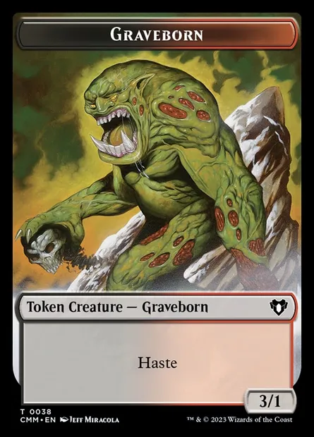 Graveborn, carte Magic TCMM 38 — extension Commander Masters Tokens