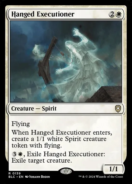 Hanged Executioner, Magic card BLC 139 — Bloomburrow Commander set