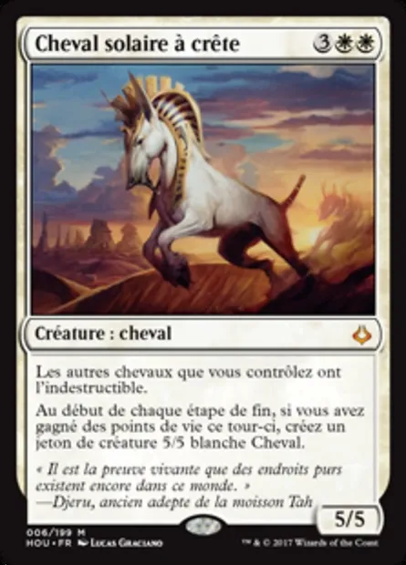 Cheval solaire à crête, carte Magic HOU 6 — extension L’âge de la destruction