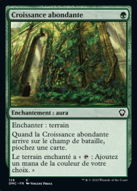 Croissance abondante, carte Magic DMC 128 — extension Dominaria United Commander