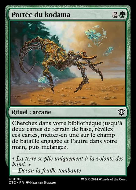 Portée du kodama, carte Magic OTC 196 — extension Outlaws of Thunder Junction Commander