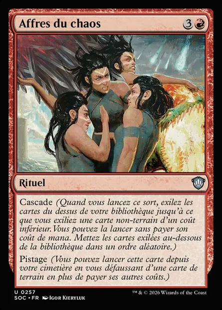 Affres du chaos, carte Magic SOC 257 — extension Secrets of Strixhaven Commander