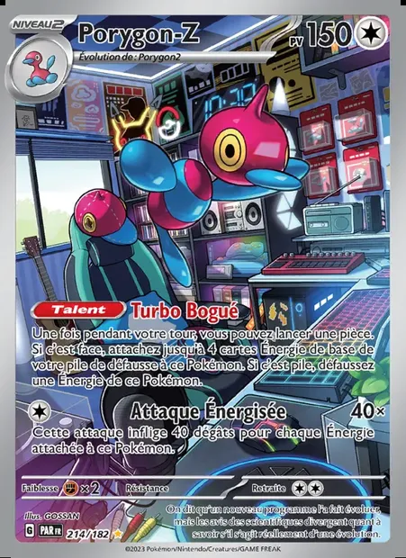 Porygon-Z, carte Pokémon PAR 214 — extension Faille Paradoxe