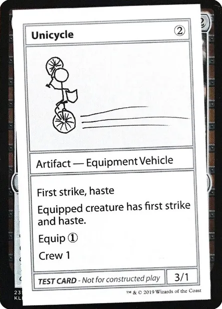Unicycle, carte Magic CMB2 110 — extension Mystery Booster Playtest Cards 2021