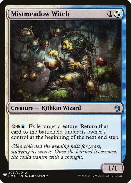 Mistmeadow Witch, Magic card PLST CMA-203 — The List set