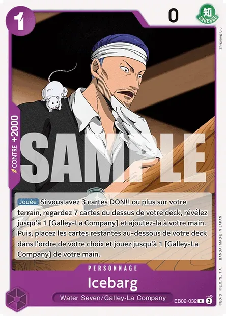 Icebarg, carte One Piece EB02-032 — extension Anime 25th Collection