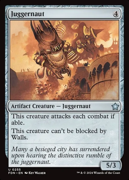 Juggernaut, Magic card FDN 255 — Foundations set