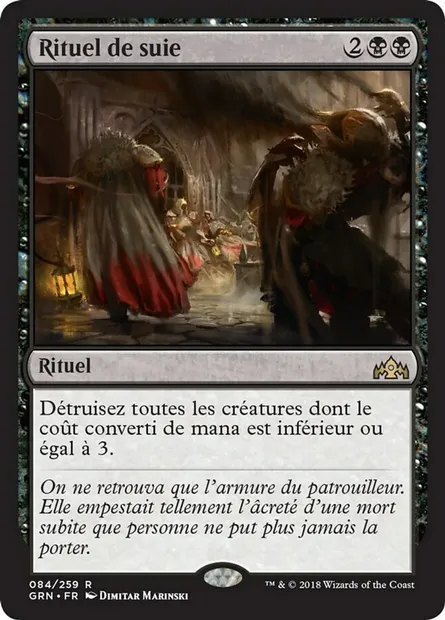 Rituel de suie, carte Magic GRN 84 — extension Les Guildes de Ravnica