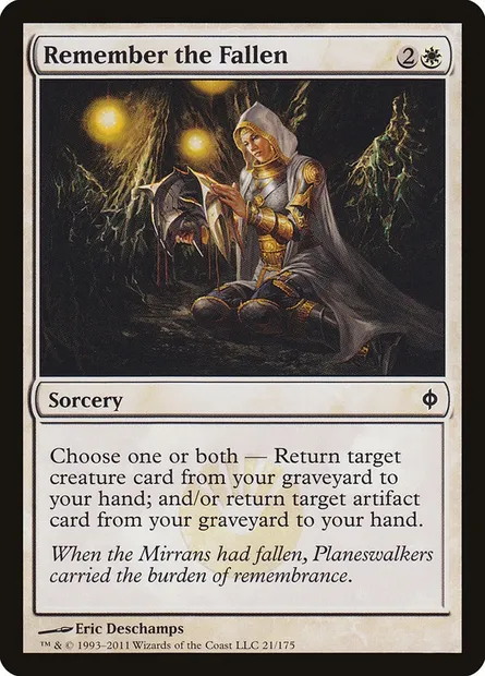 Remember the Fallen, Magic card NPH 21 — New Phyrexia set
